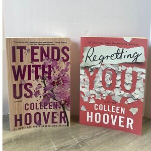 Colleen Hoover Book Set 2pc It Ends With Us Regretting You Paperback Novels
